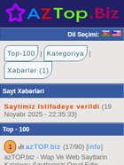 Скриншот сайта aztop.biz